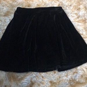 Velvet mini skirt